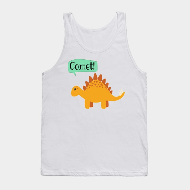 Stegosaurus funny Print Tank Top by BRIJLA